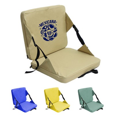 Folding Stadium Cushion with Convenient Carry Handle